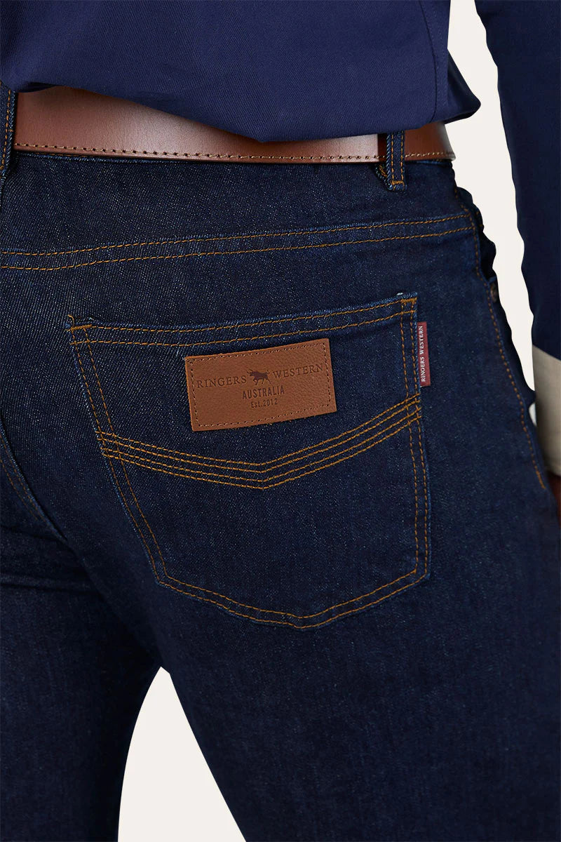 Ringers Western Strut Mens Relaxed Leg Jeans Dark Blue