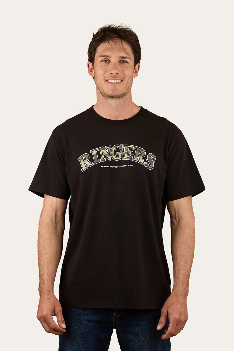 Ringers Western Princeton Mens Loose Fit T-Shirt - Washed Black