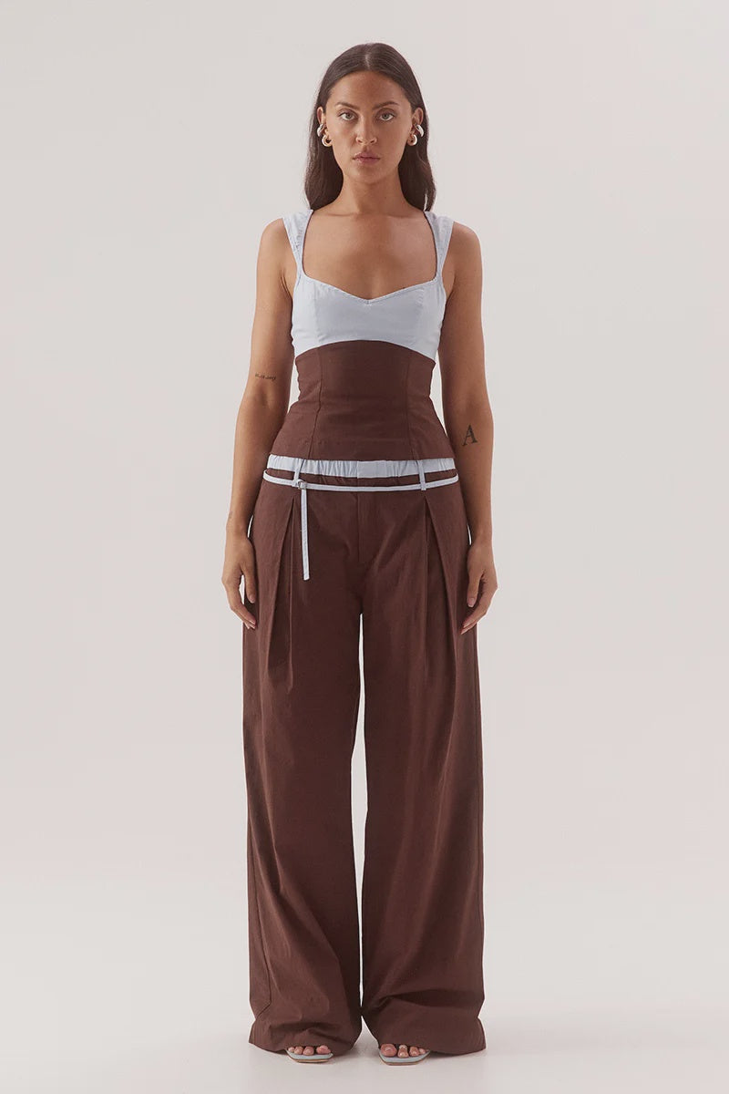 Sovere Britta Pants Choc/Sky