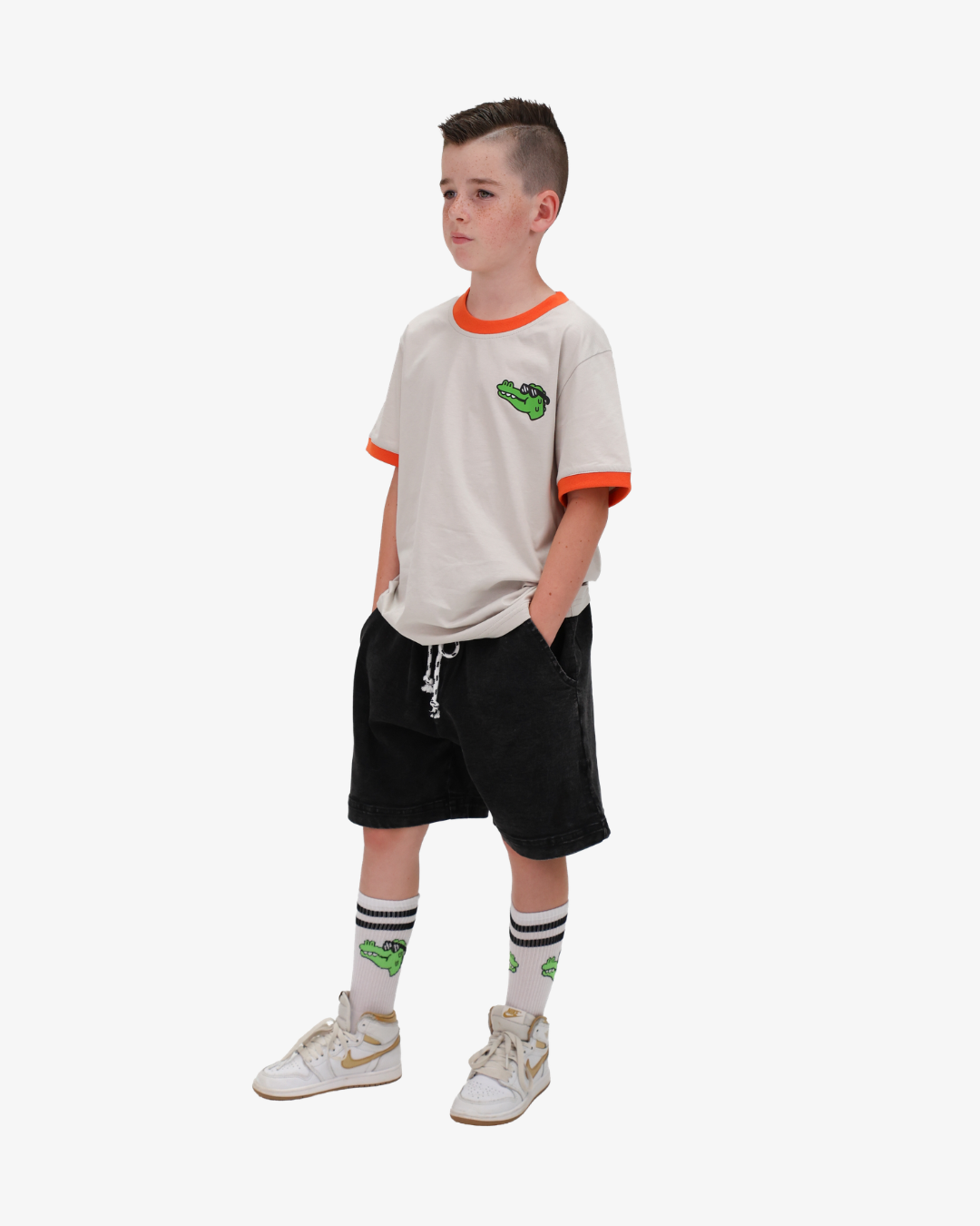 Band of Boys Retro Ringer Croc Tee