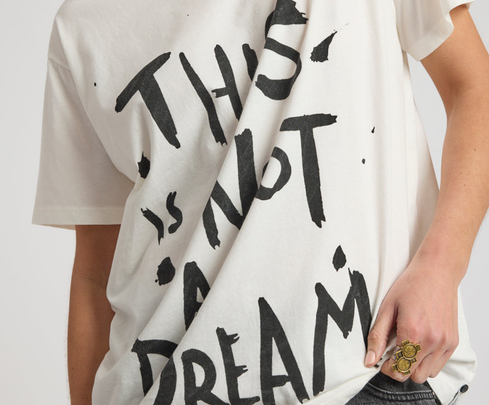 One Teaspoon This Is Not A Dream Boyfriend Tee- White