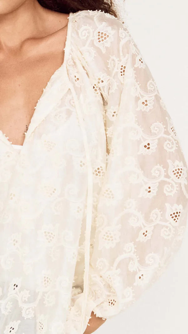 Mink Pink Inez Blouse Cream