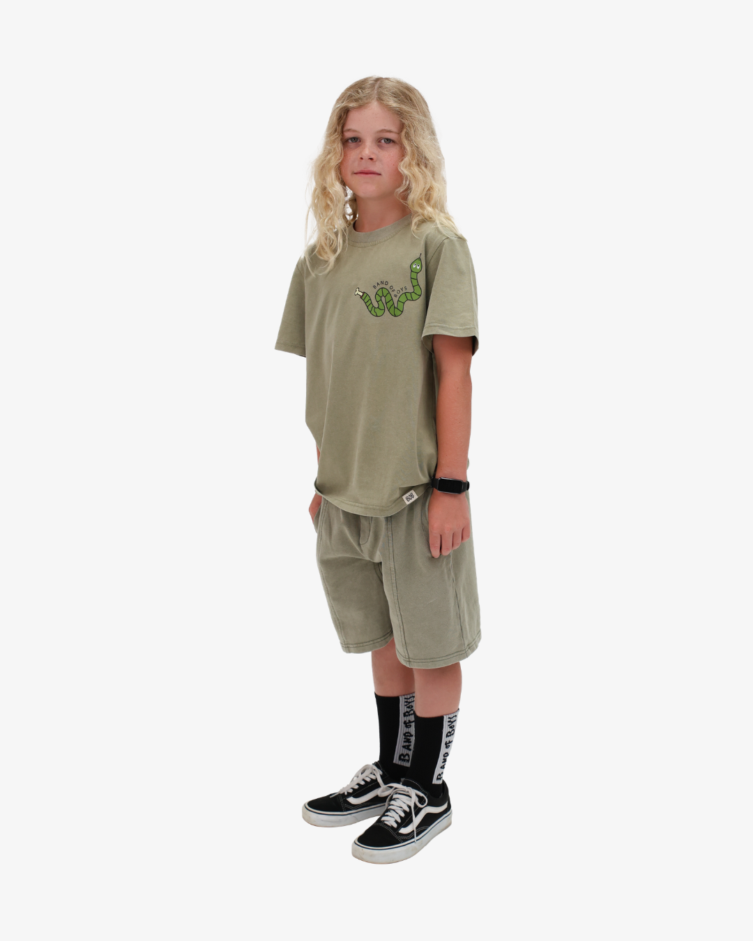 Band of Boys Green Wash Snakes Tee