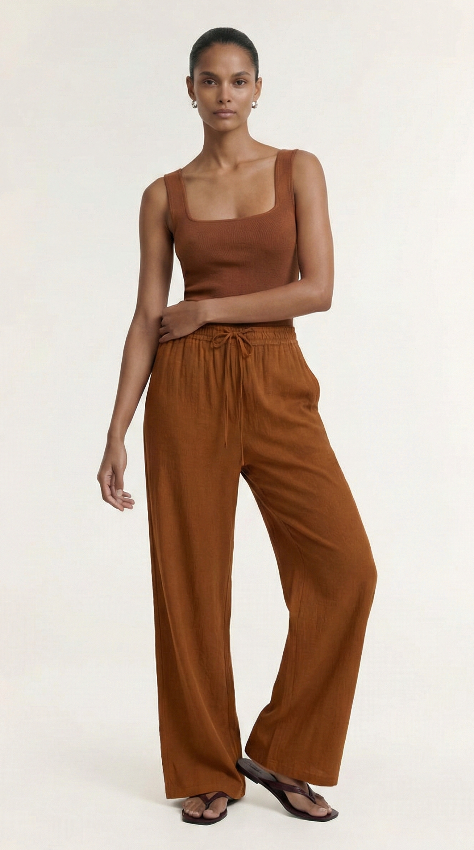 Staple the Label Solene Relaxed Pant Copper