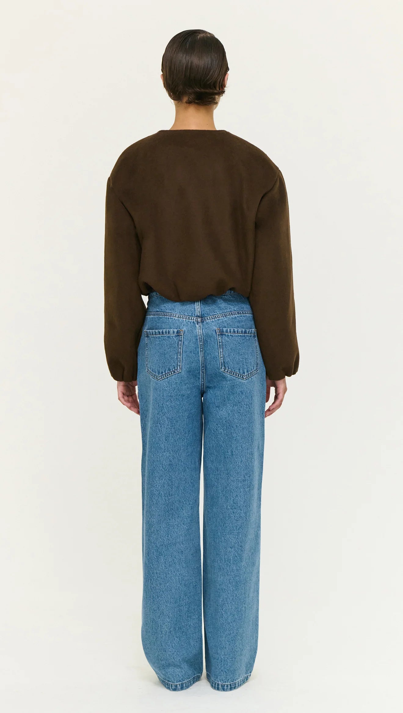 Staple the Label Alaric Cropped Jacket Chocolate