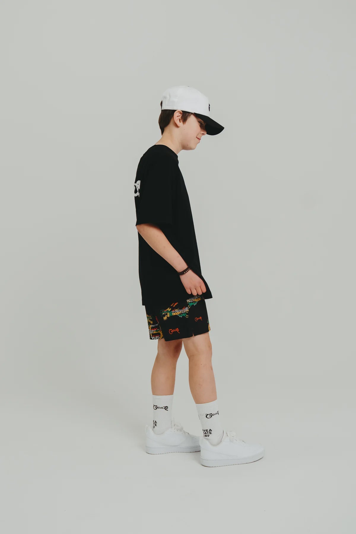 Crate Kids Check Dragon Swim Shorts Black