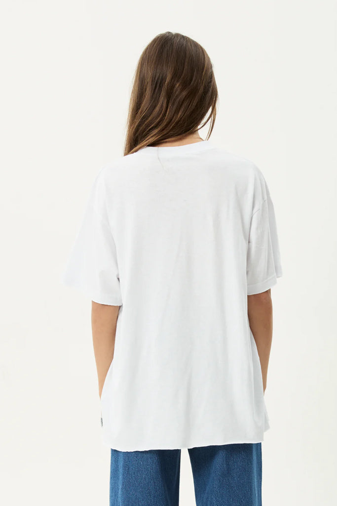 Afends Horse Girl Hemp Oversized Tee White
