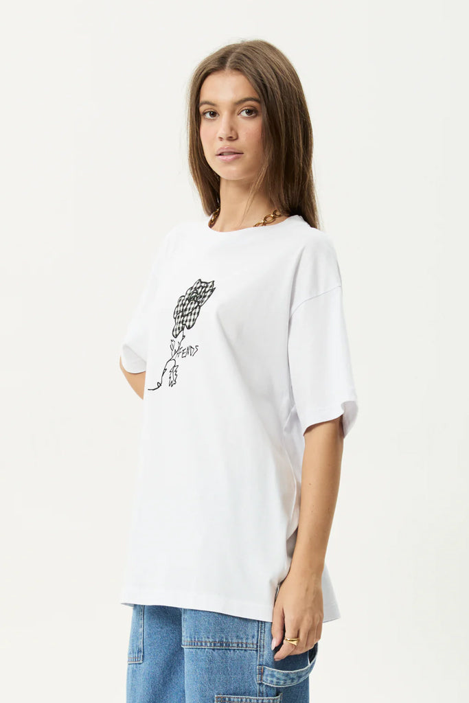 Afends Patches Recycled Oversized Tee White