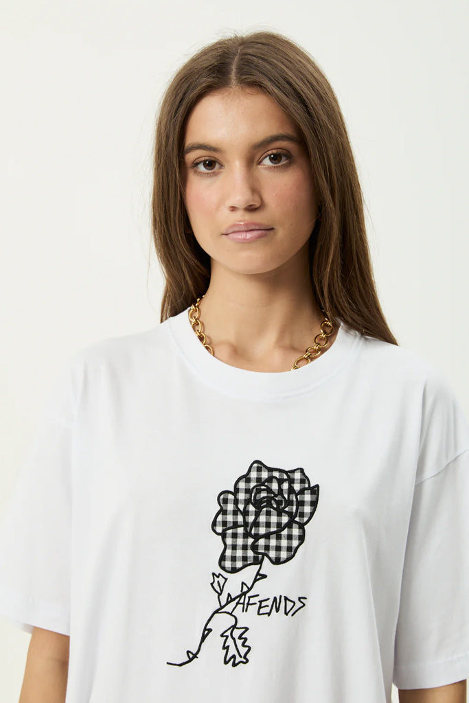 Afends Patches Recycled Oversized Tee White