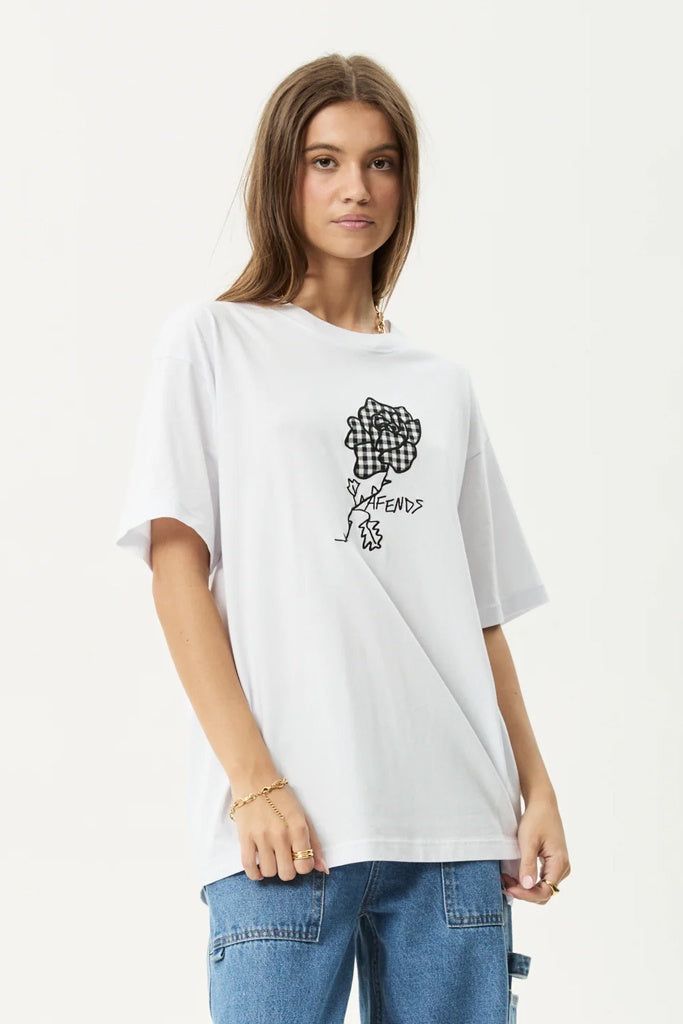 Afends Patches Recycled Oversized Tee White