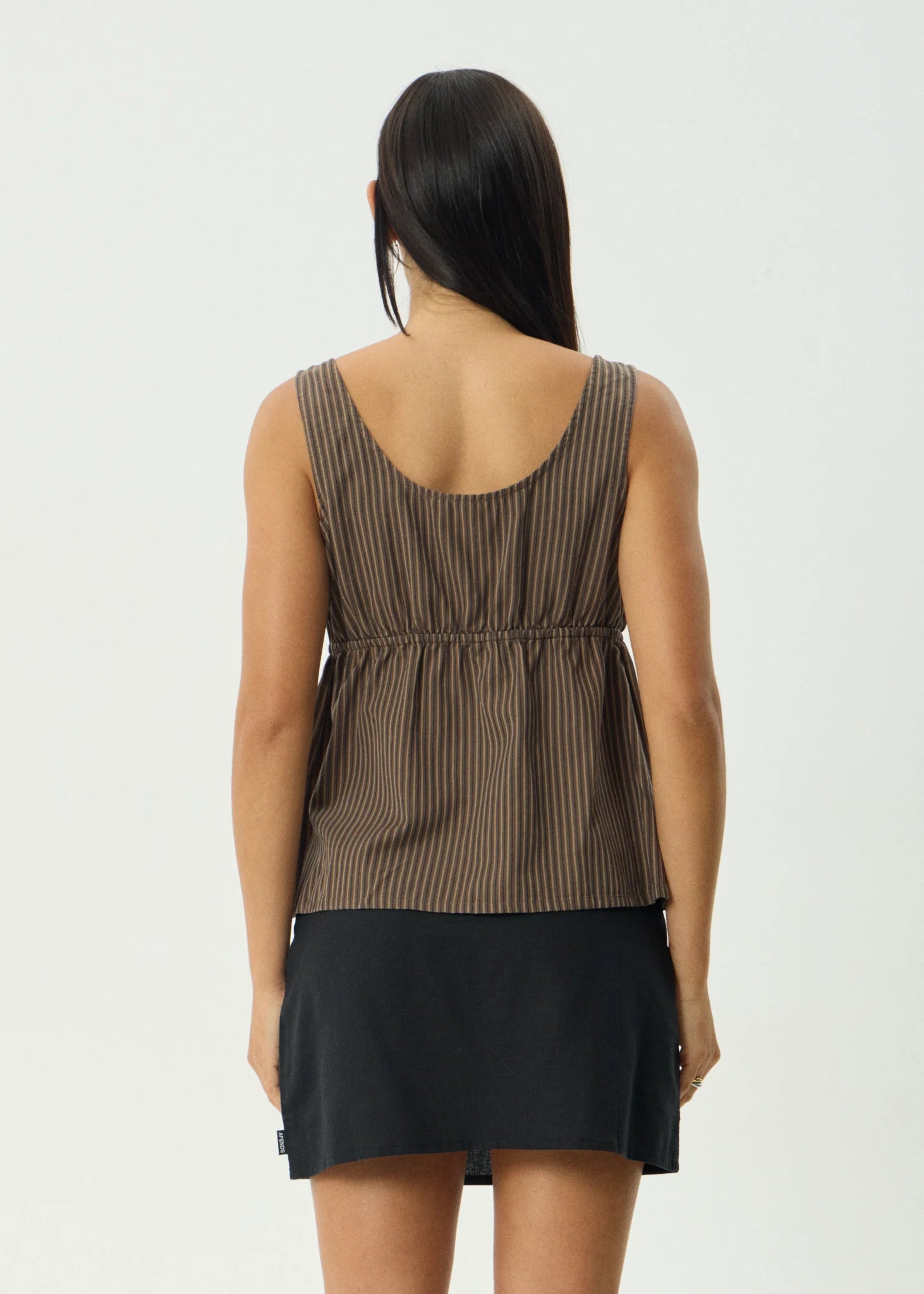 Afends Cyrus Recycled Tie Top - Coffee Strip