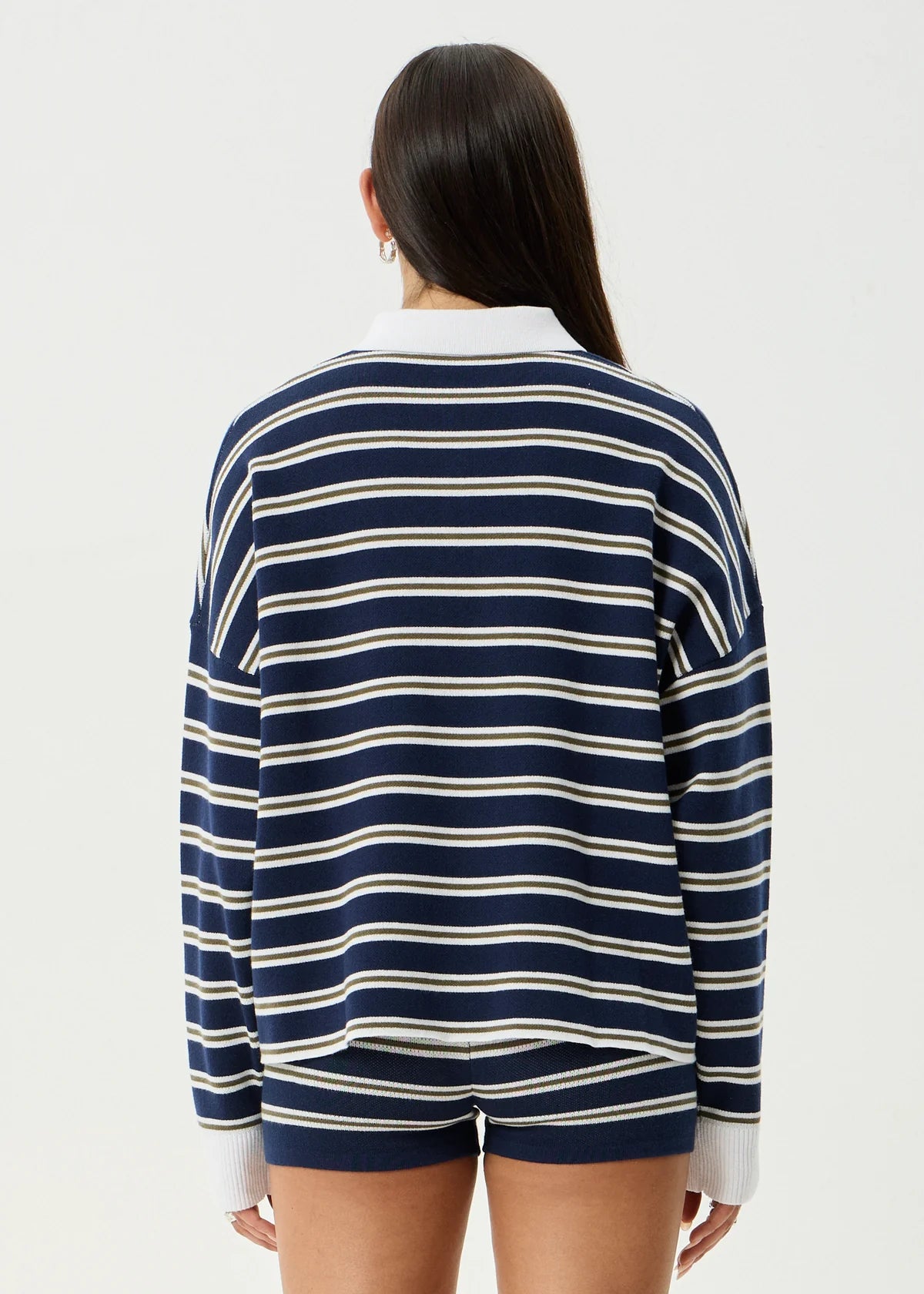 Afends Delta - Knit Shirt - Navy Stripe