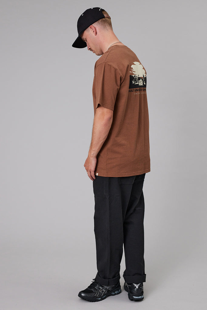 Just Another Fisherman Bonfire Sea Tee Brown