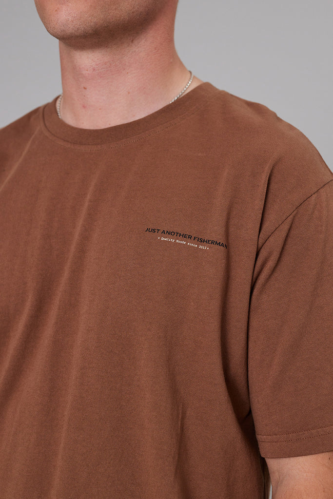 Just Another Fisherman Bonfire Sea Tee Brown