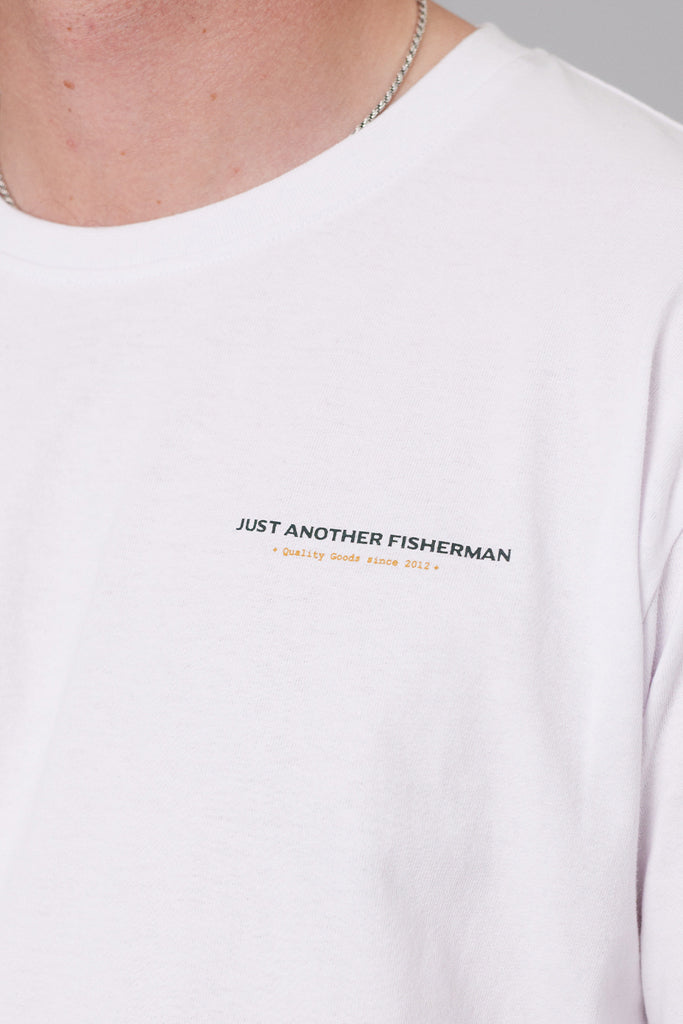 Just Another Fisherman Bonfire Sea Tee White
