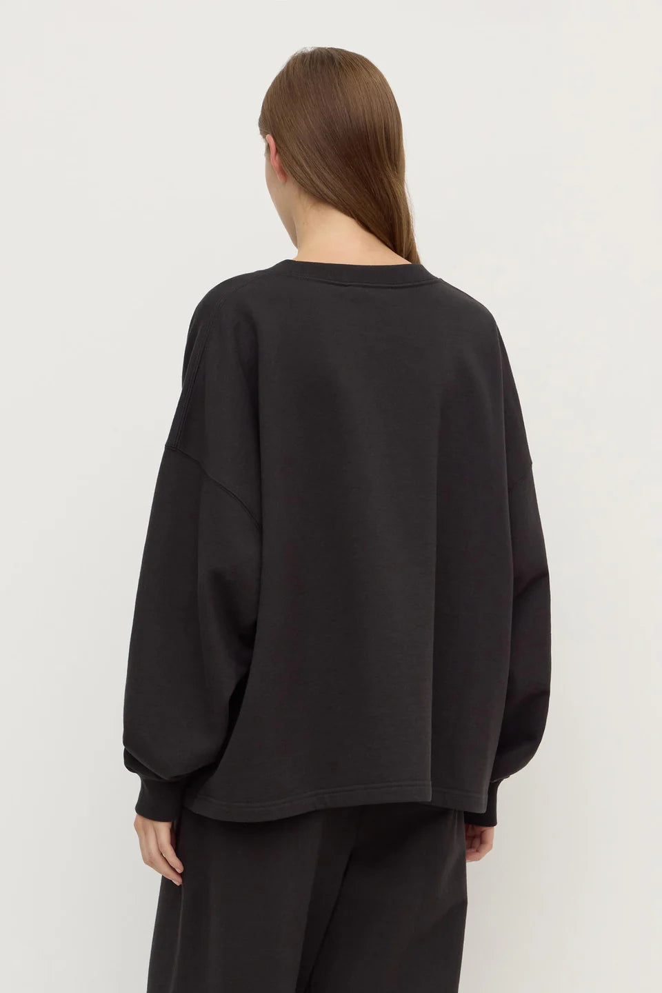 Assembly Brushed Cotton Lounge Sweater Black