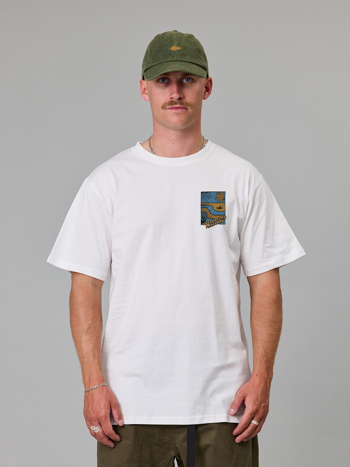 Just Another Fisherman Coastline Sea Tee - White