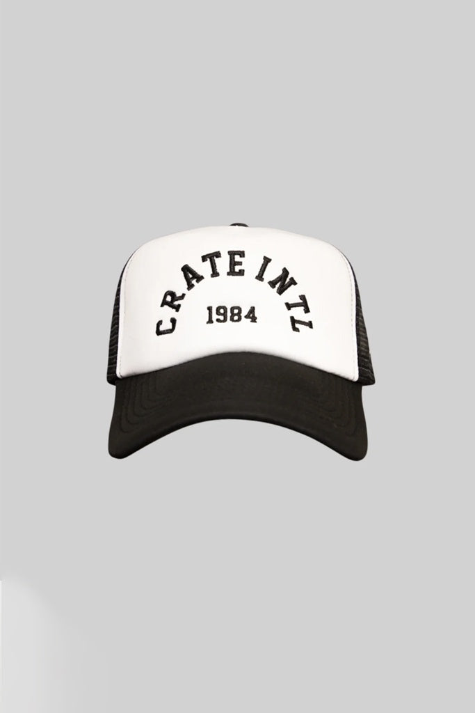Crate Varsity Trucker Cap Black/White