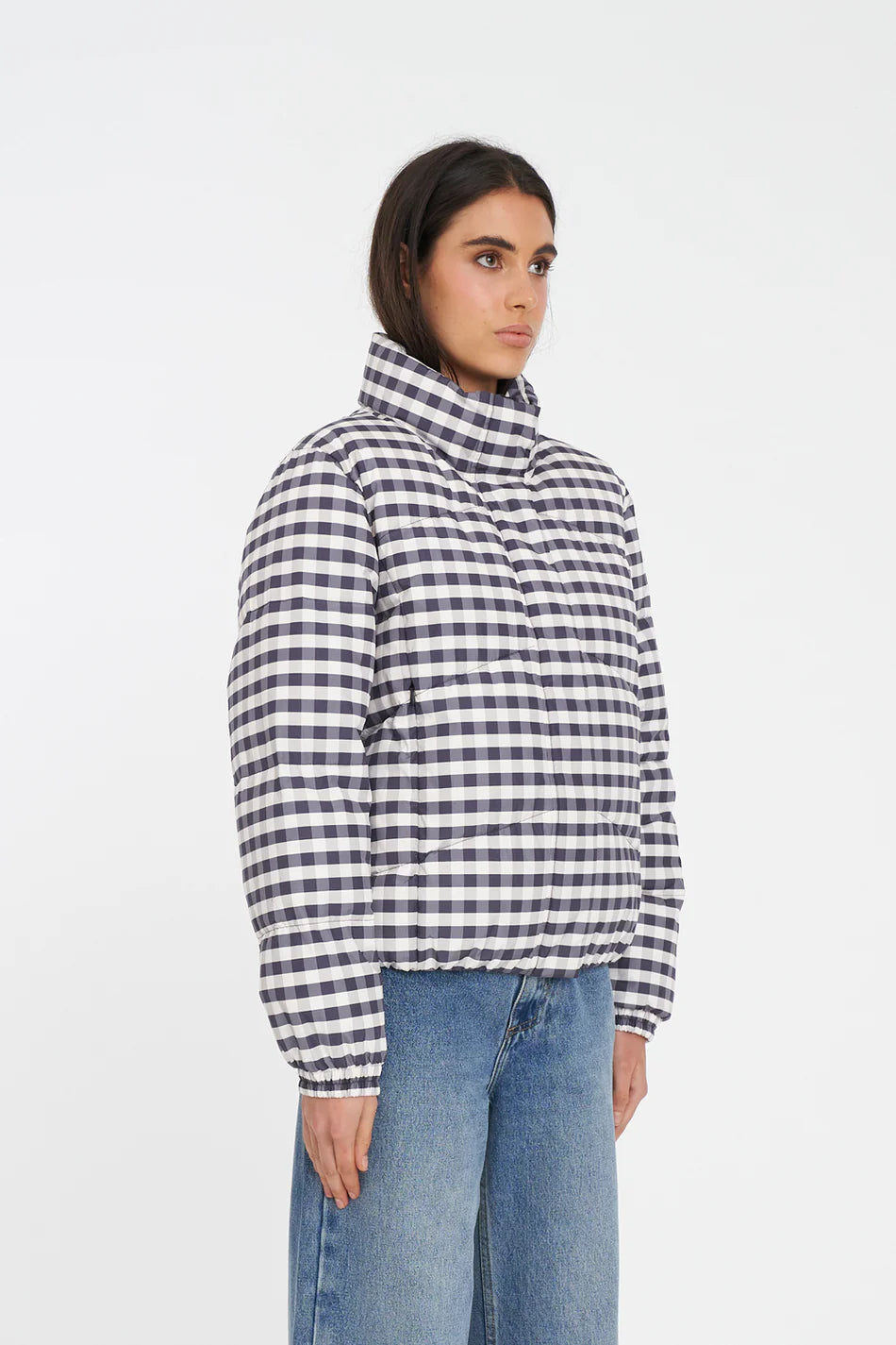 Huffer Demi Puffer Jacket Gingham