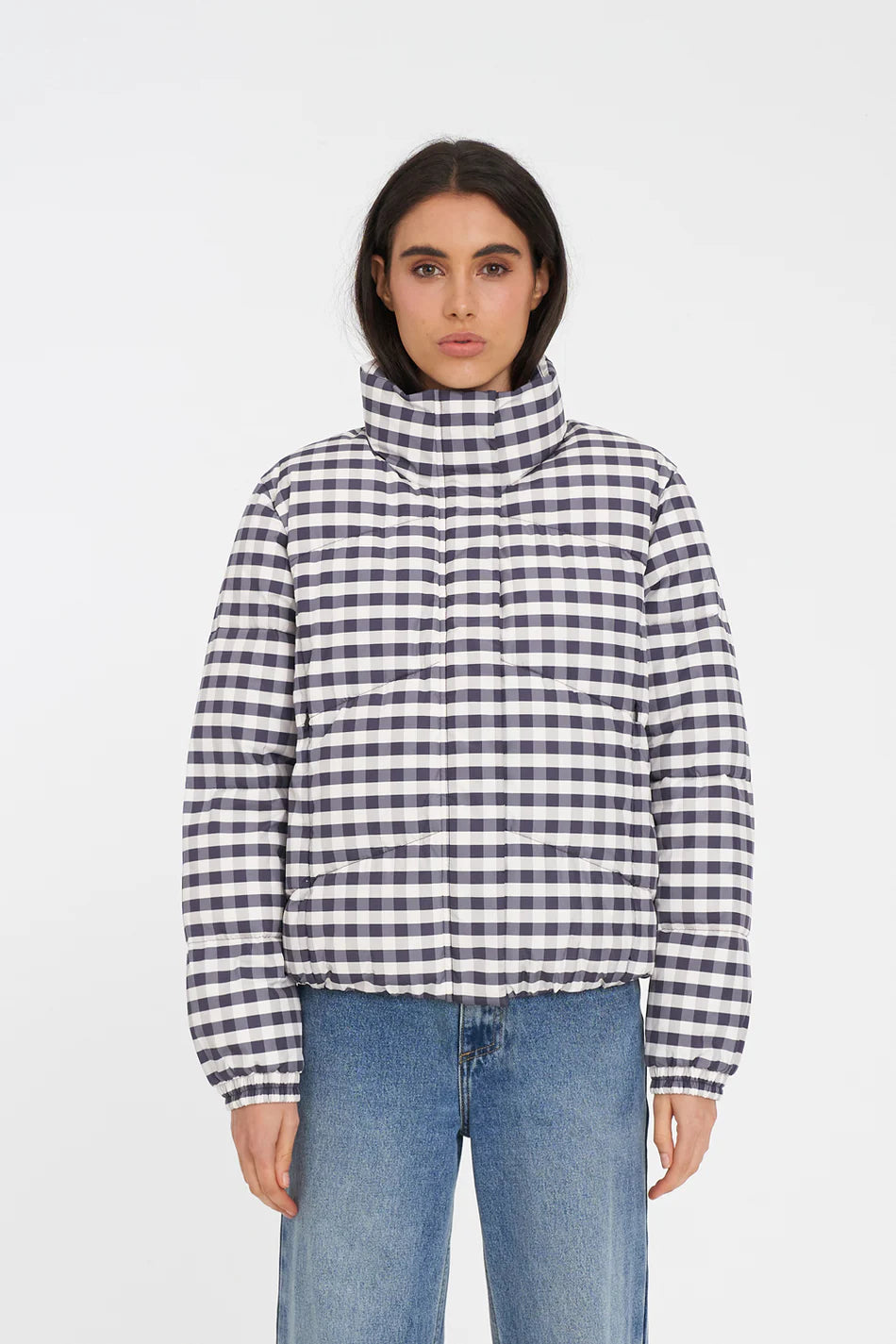 Huffer Demi Puffer Jacket Gingham