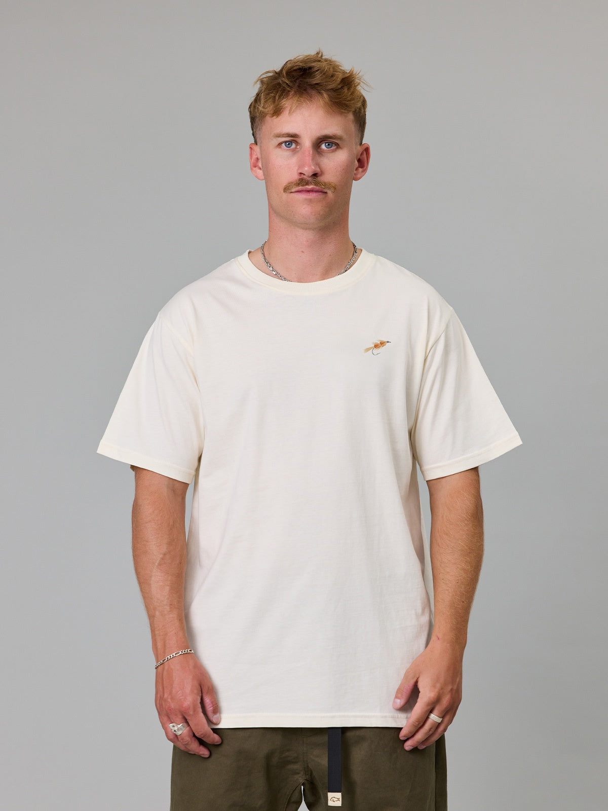 Just Another Fisherman Fly Sea Tee - Antique White