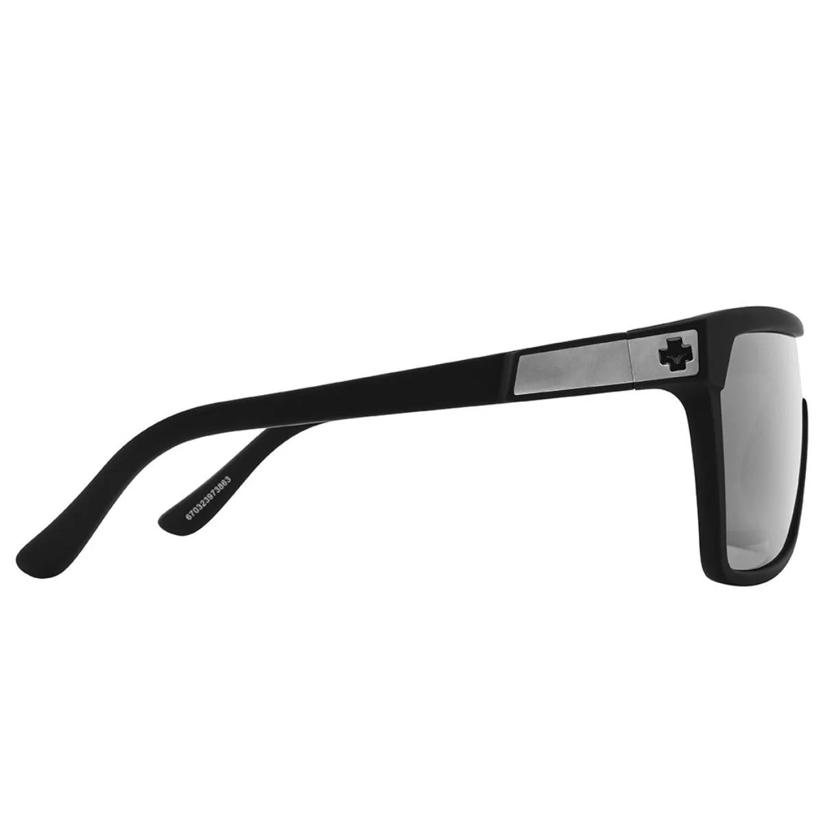 Spy Flynn Soft Matte Black Happy grey green Polar w/ Silver Spec Mirror