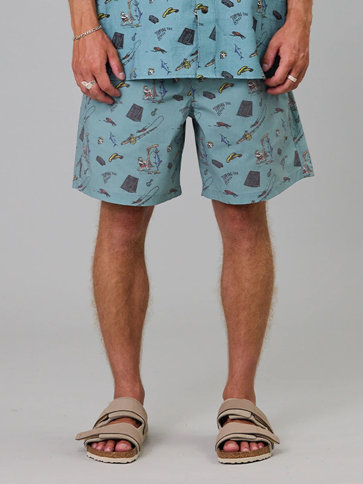 Just Another Fisherman Tipping the Scales Shorts Green