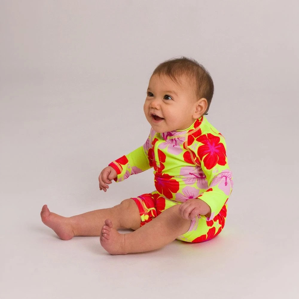 Nestling AquaLuxe Baby Shortie Swimsuit - Hibiscus