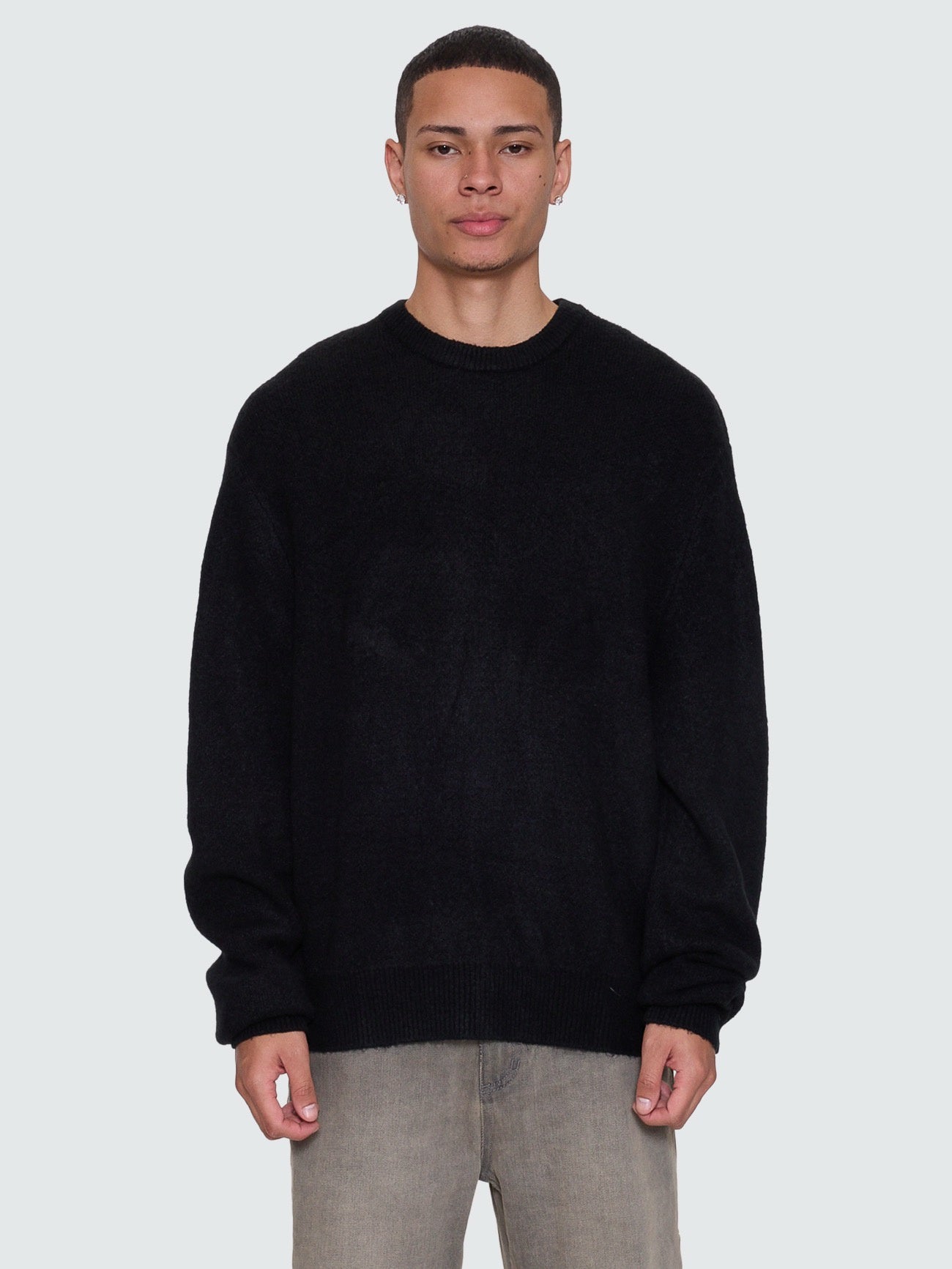 Thrills Stagger Box Fit Crew Knit Black