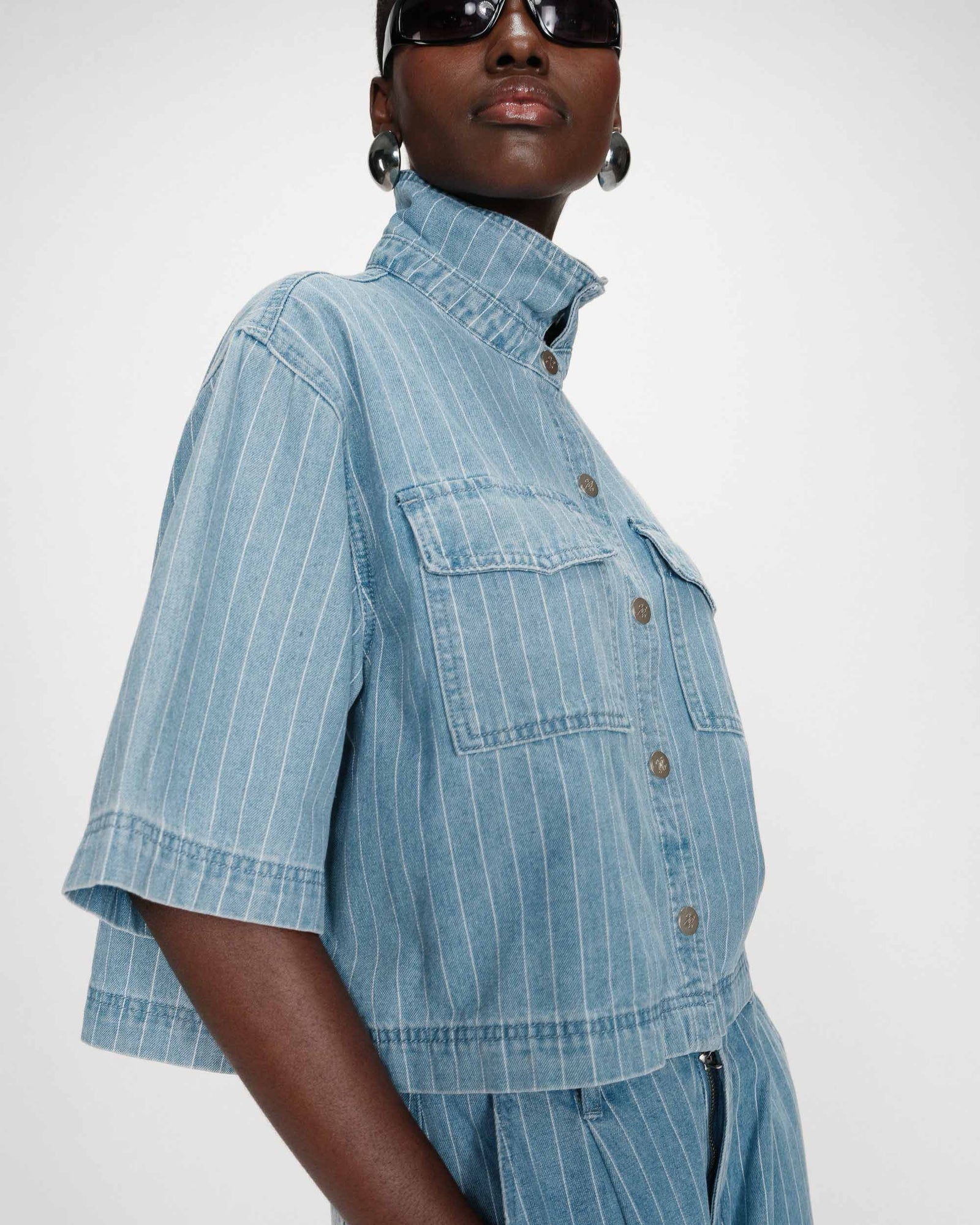 Grace & Mila Vita Shirt Striped Blue