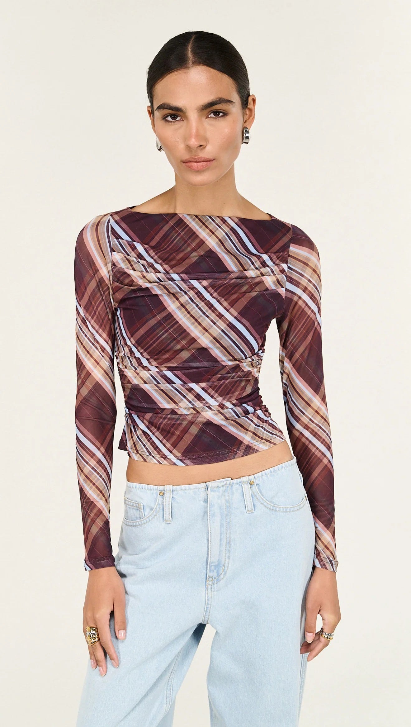 Staple The Label Arles Mesh Top Check