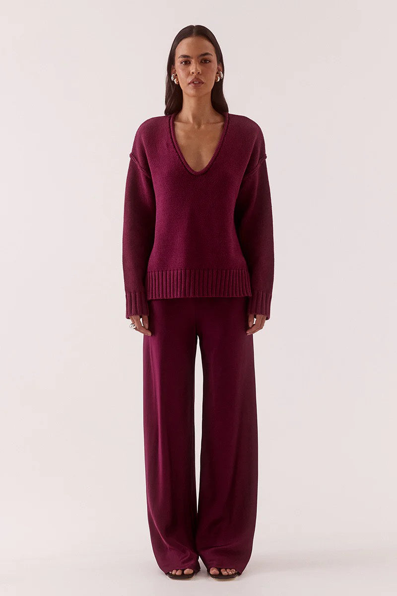 Sovere Blake Bias Pant Blackberry