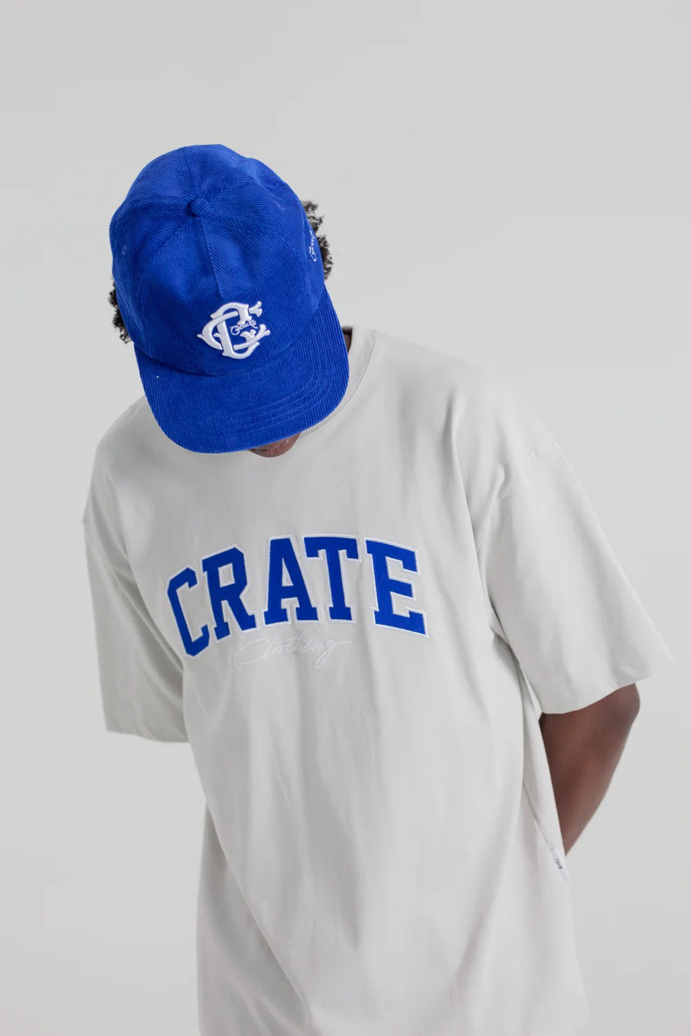 Crate Varsity Box Fit T-Shirt Storm Grey