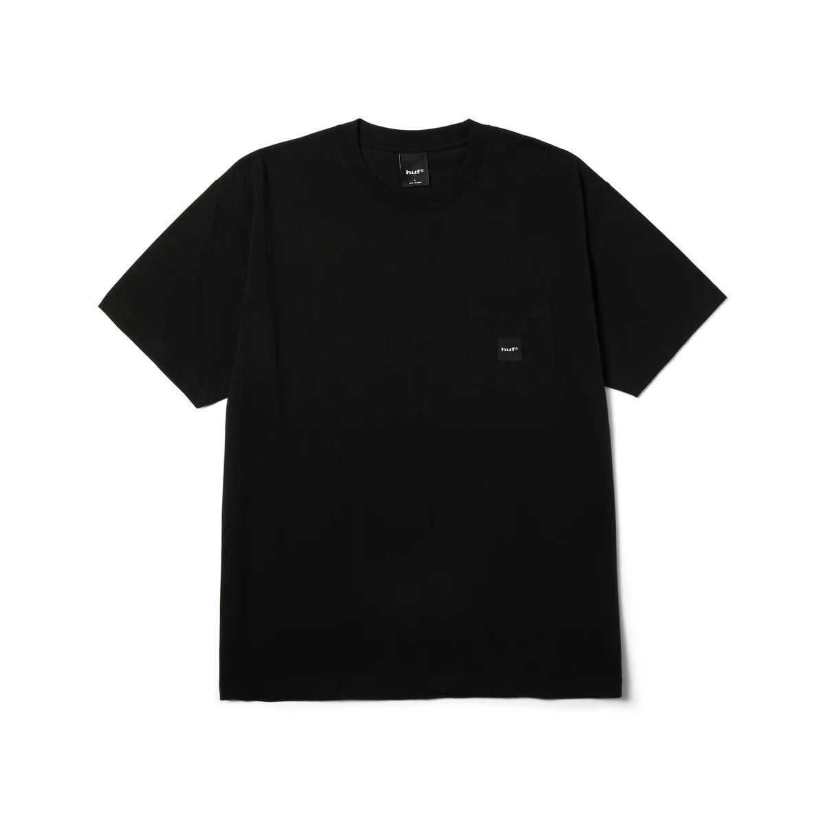 HUF Box Logo S/S Pocket Tee Black