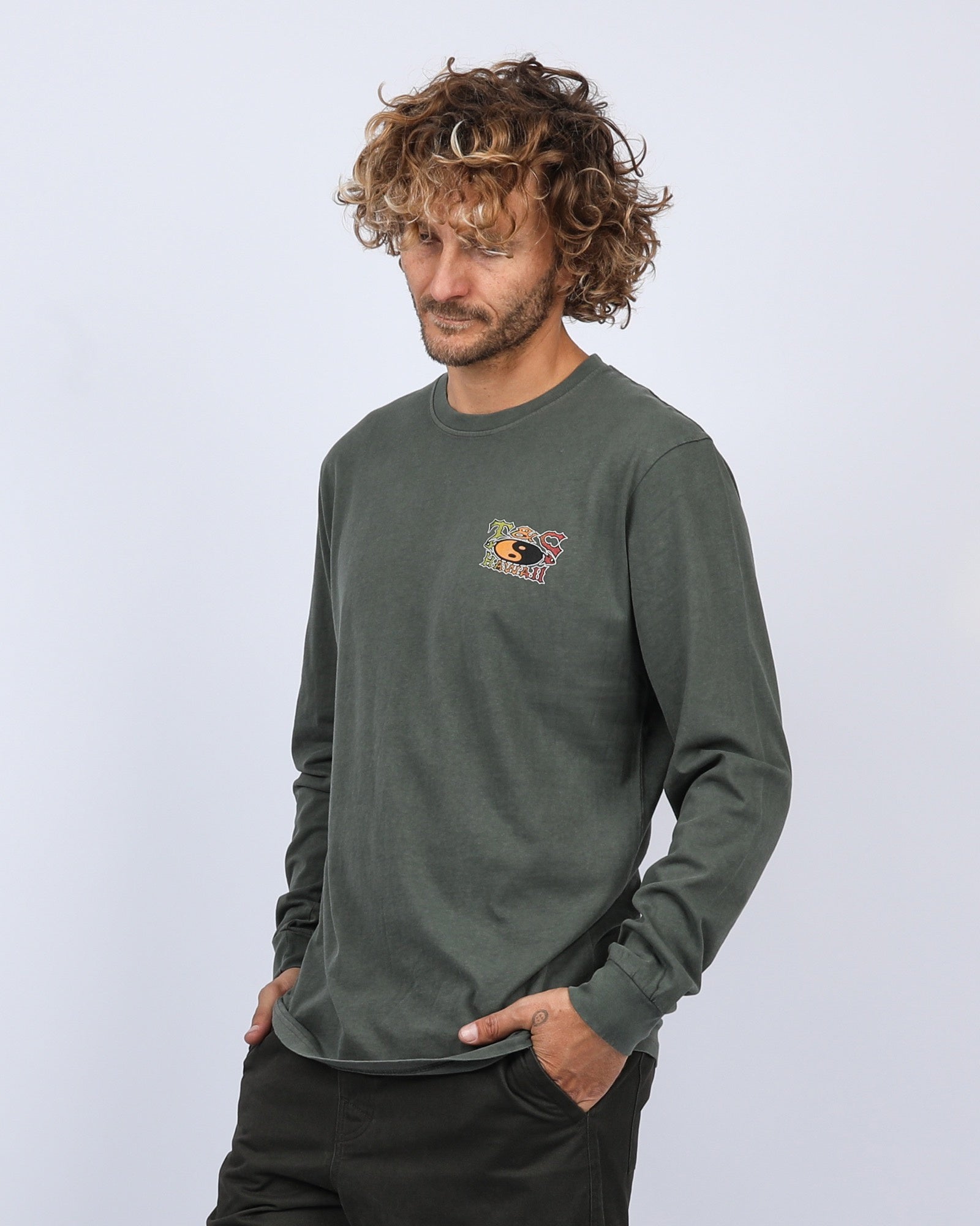 T&C Circa L/S Tee Washed Char