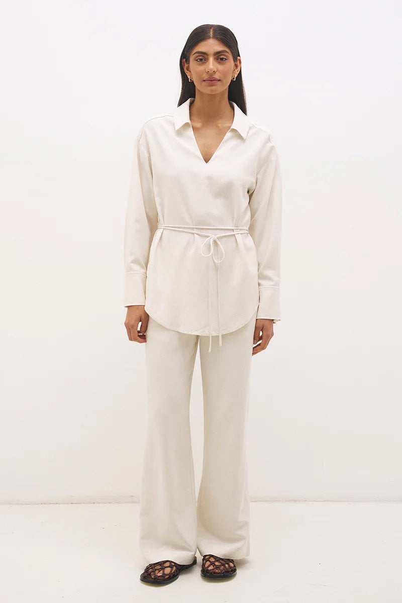 Mon Renn Elira Shirt Natural Fleck Cream