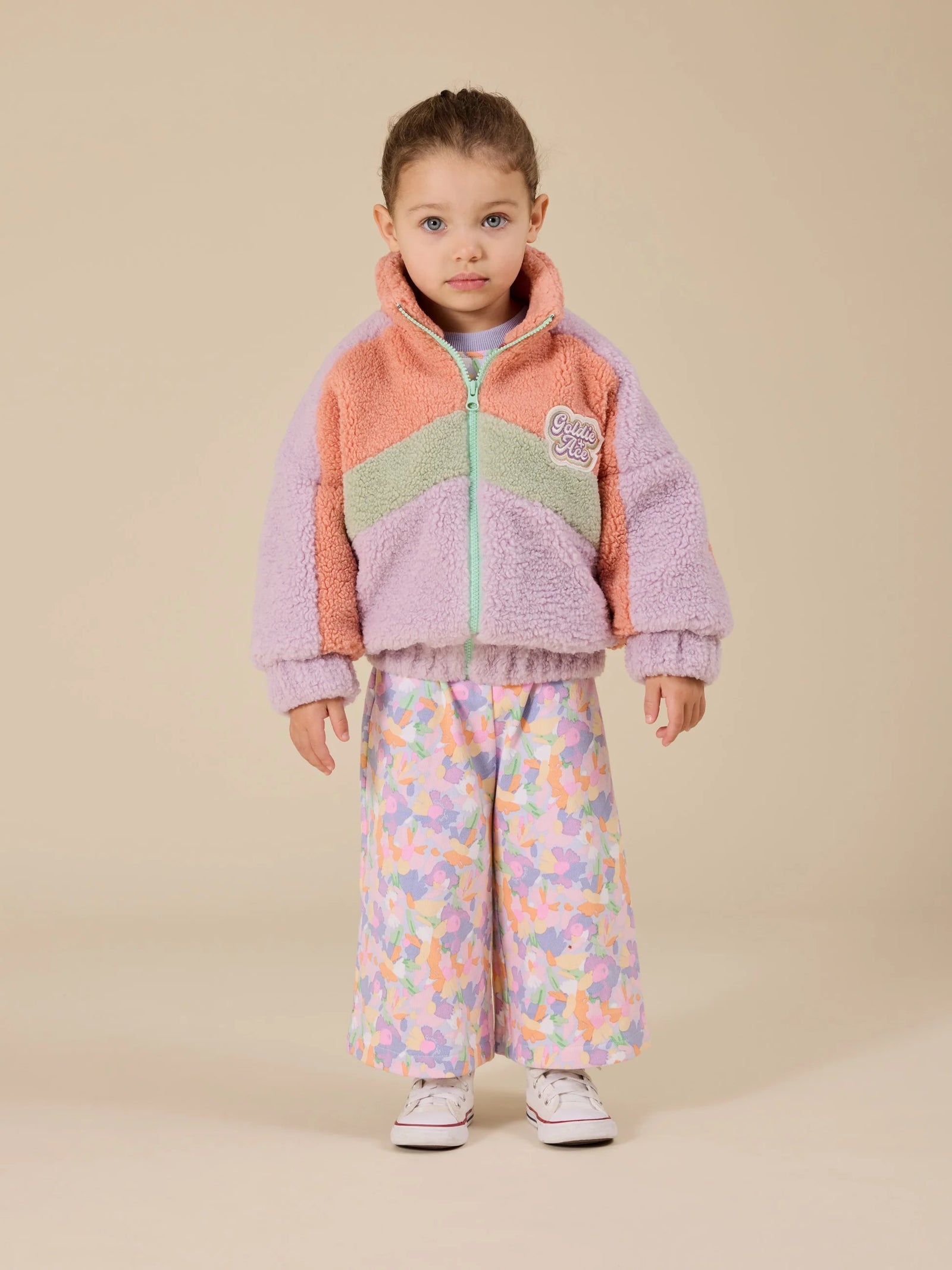 Goldie + Ace Frankie Sherpa Jacket Lilac