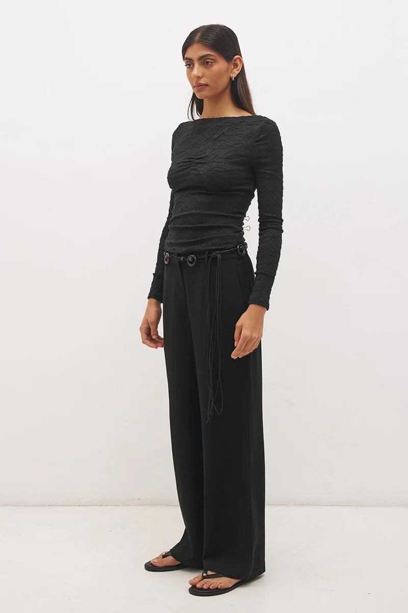 Mon Renn Willow Top Black