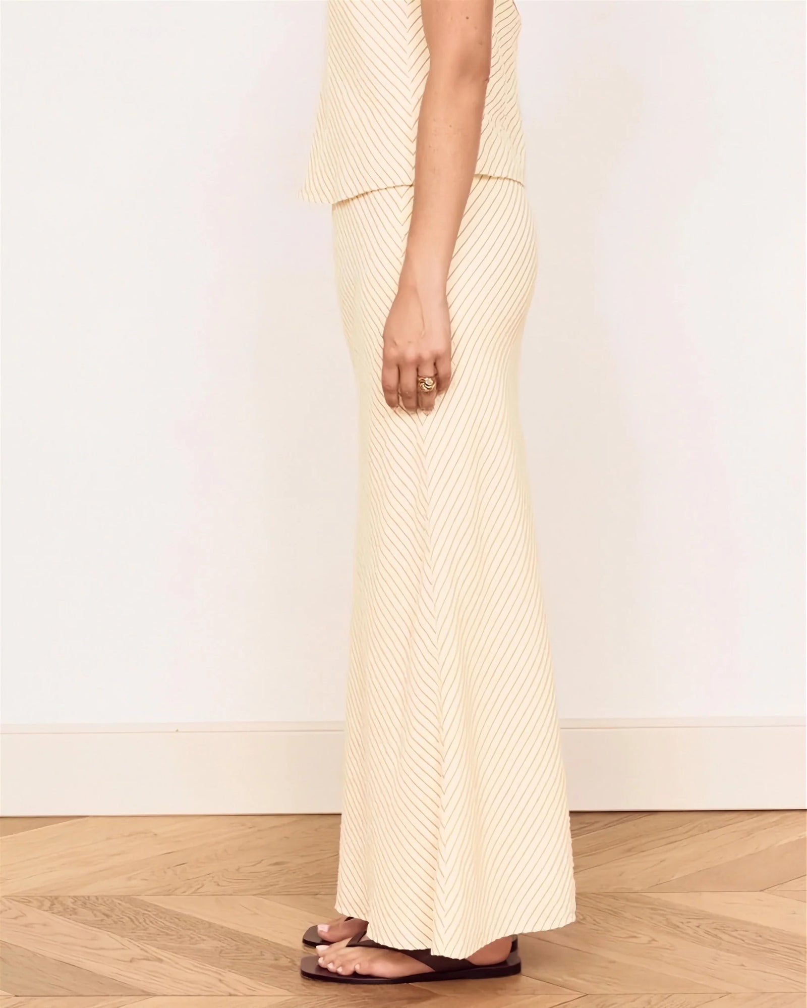 Mink Pink Asa Midi Skirt Latte