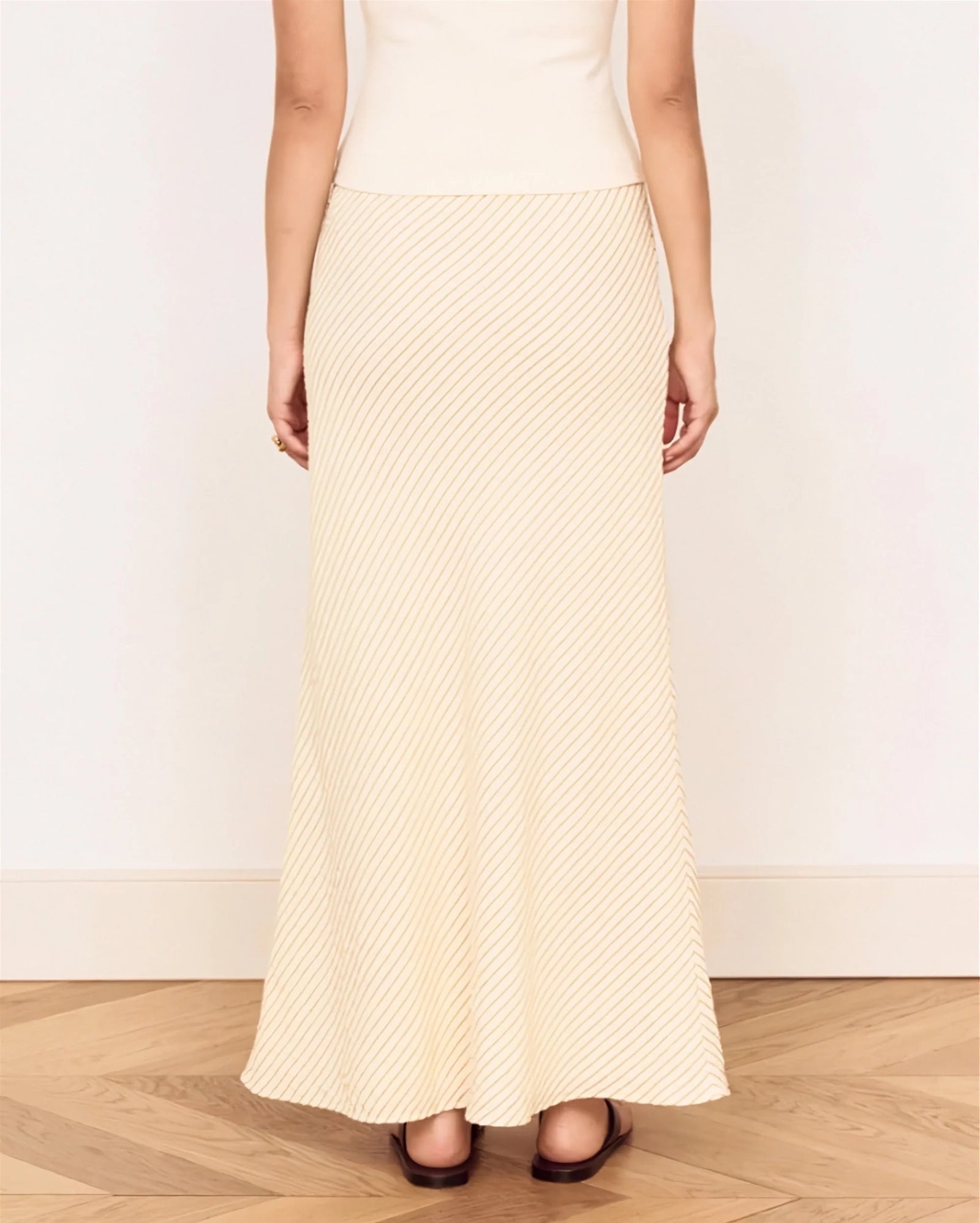 Mink Pink Asa Midi Skirt Latte