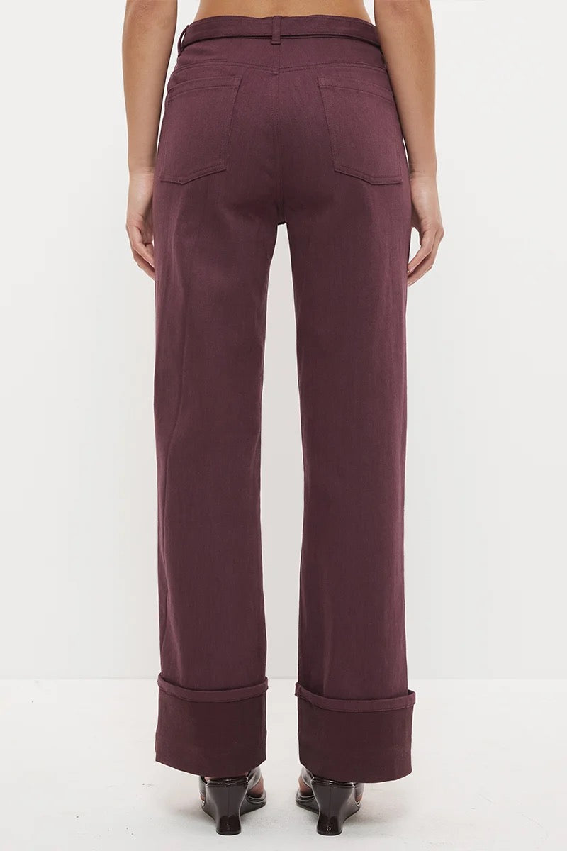 Mon Renn Hart Cuff Jean Dusty Plum
