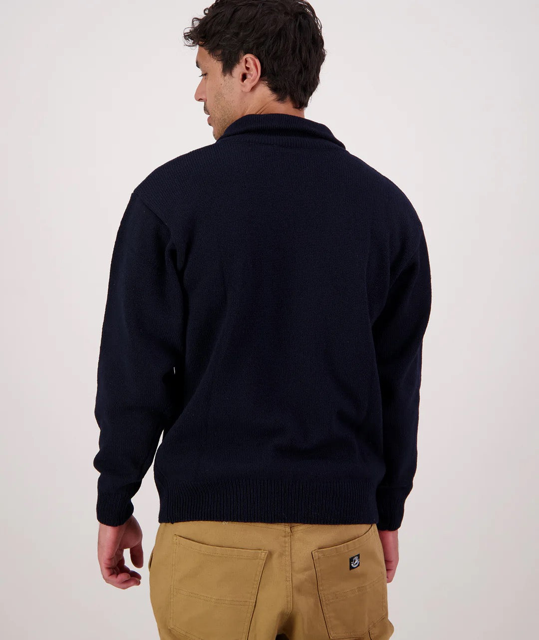 Swanndri Mariner Zip Neck Sweater Navy