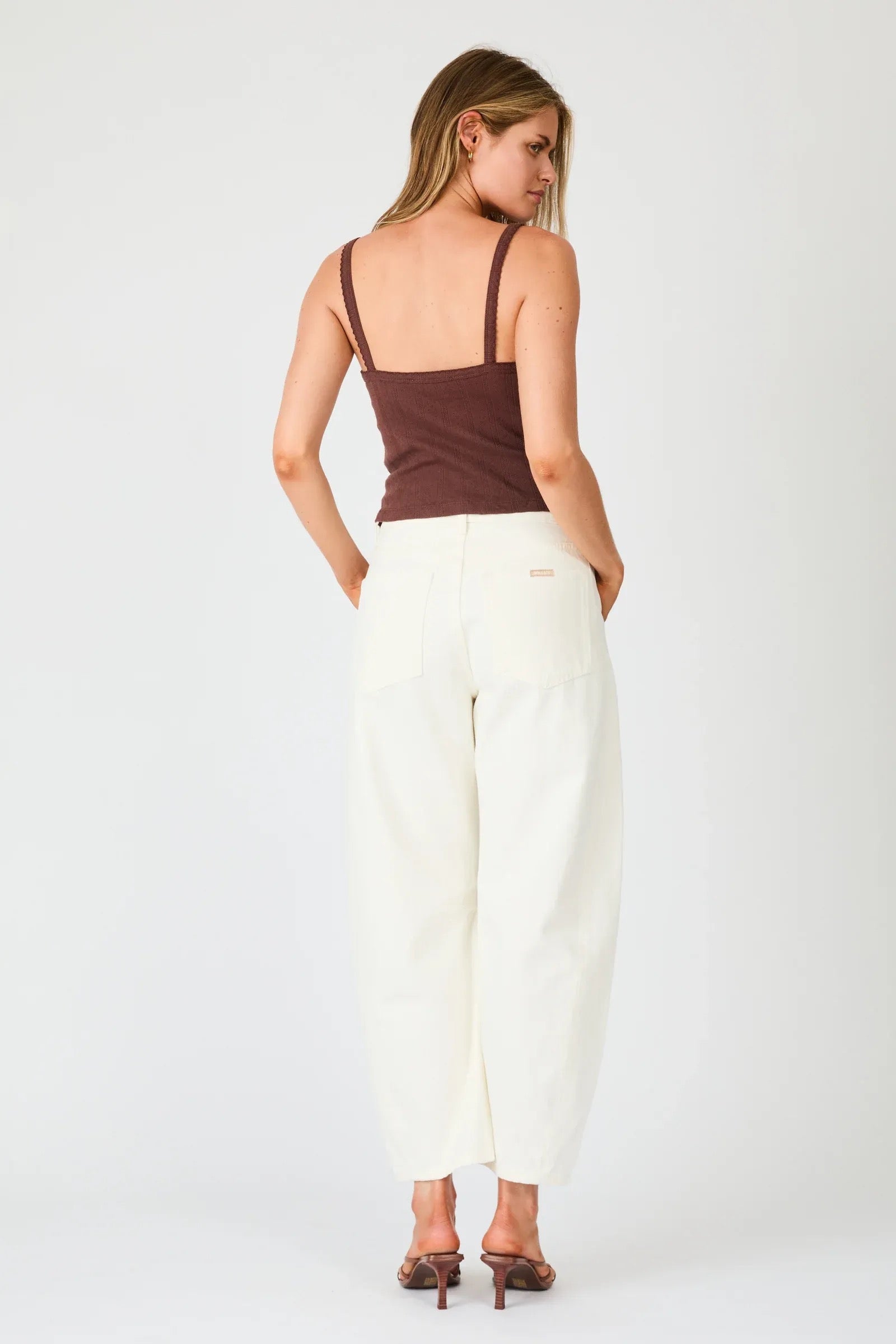 Rollas Pointelle Cami Chocolate