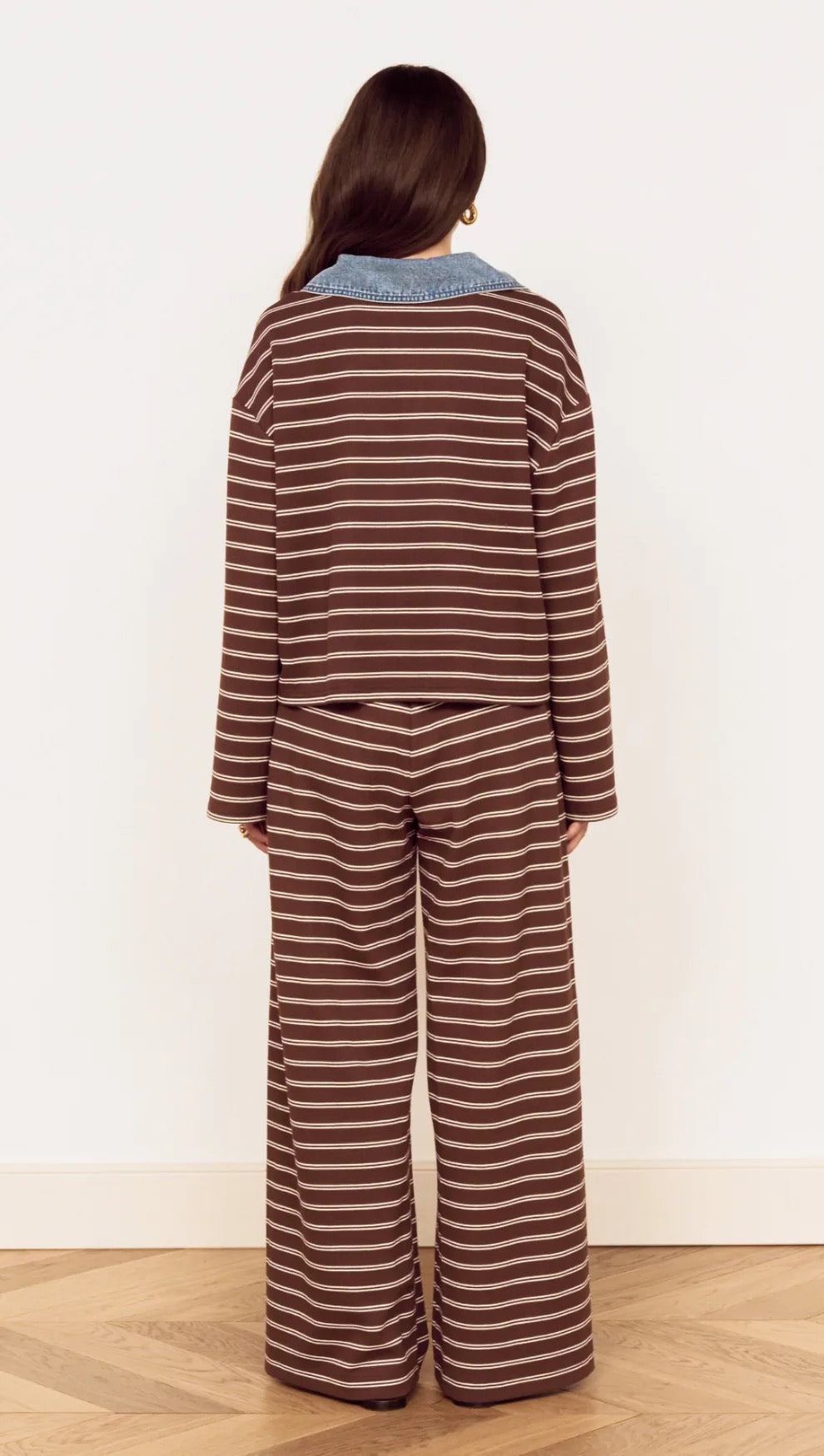 Mink Pink Vesper Polo Top Choc