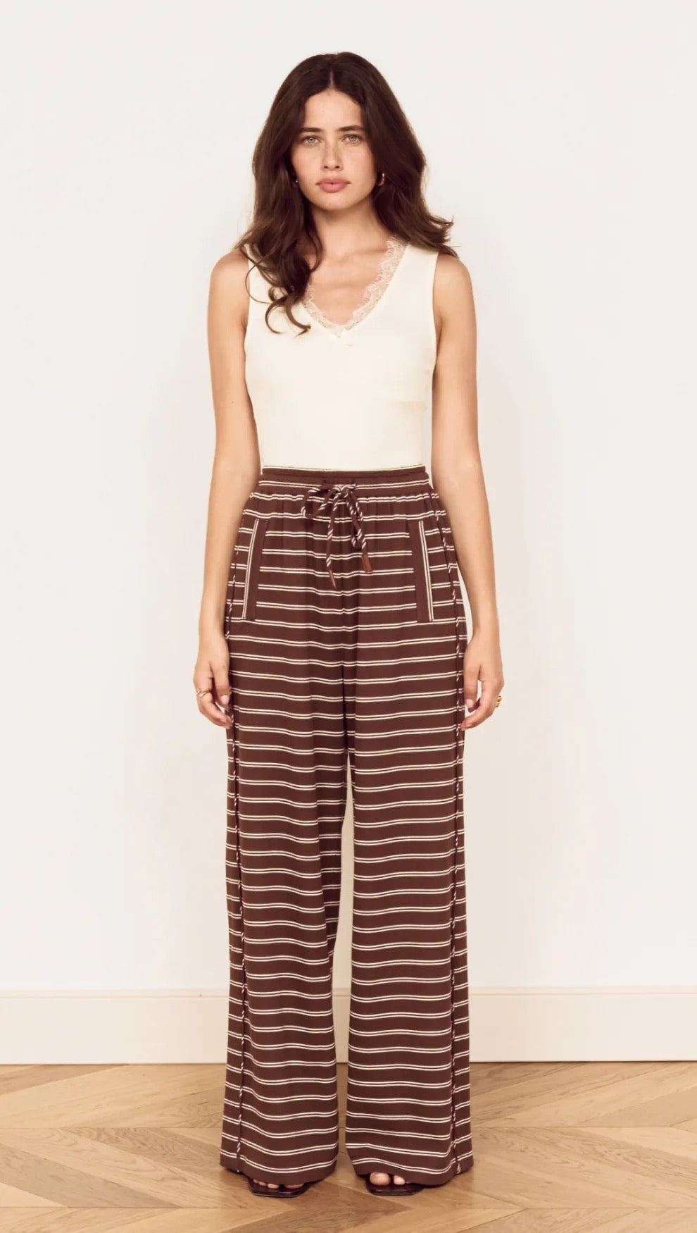 Mink Pink Vesper Drawstring Pant Choc