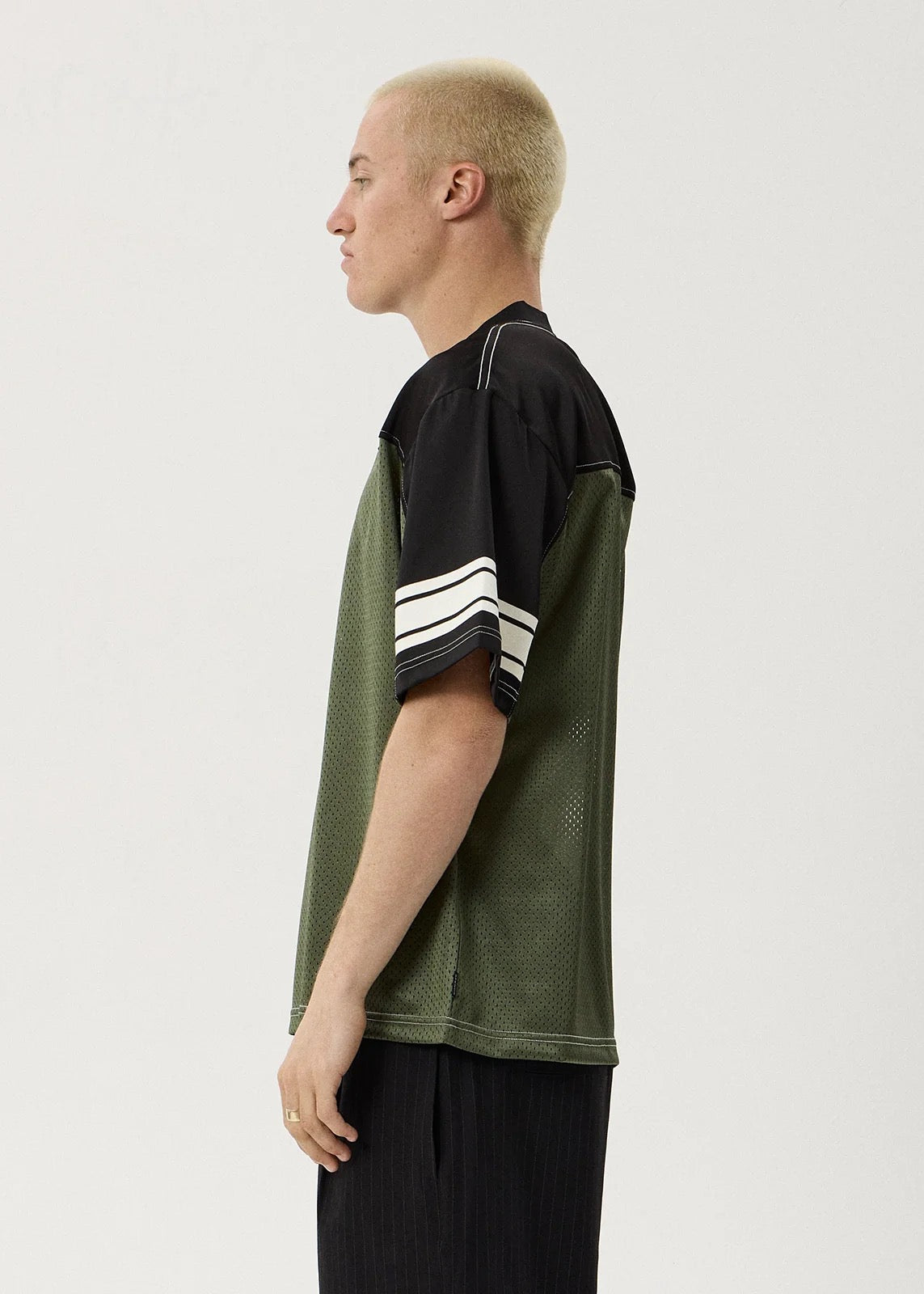 Afends Contingent - Mesh Jersey Boxy Tee Cypress
