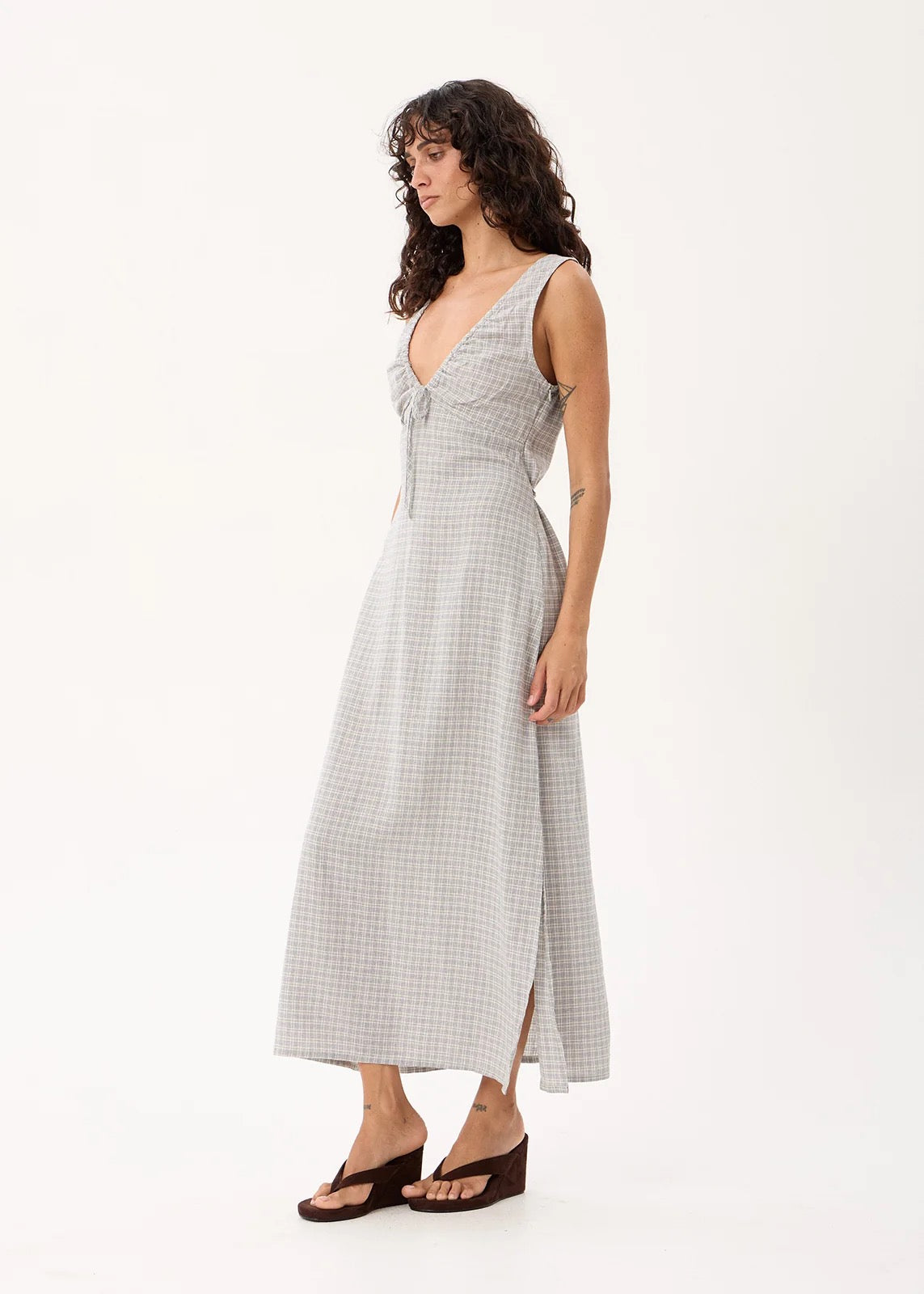 Afends Izzy - Maxi Dress Silver Birch