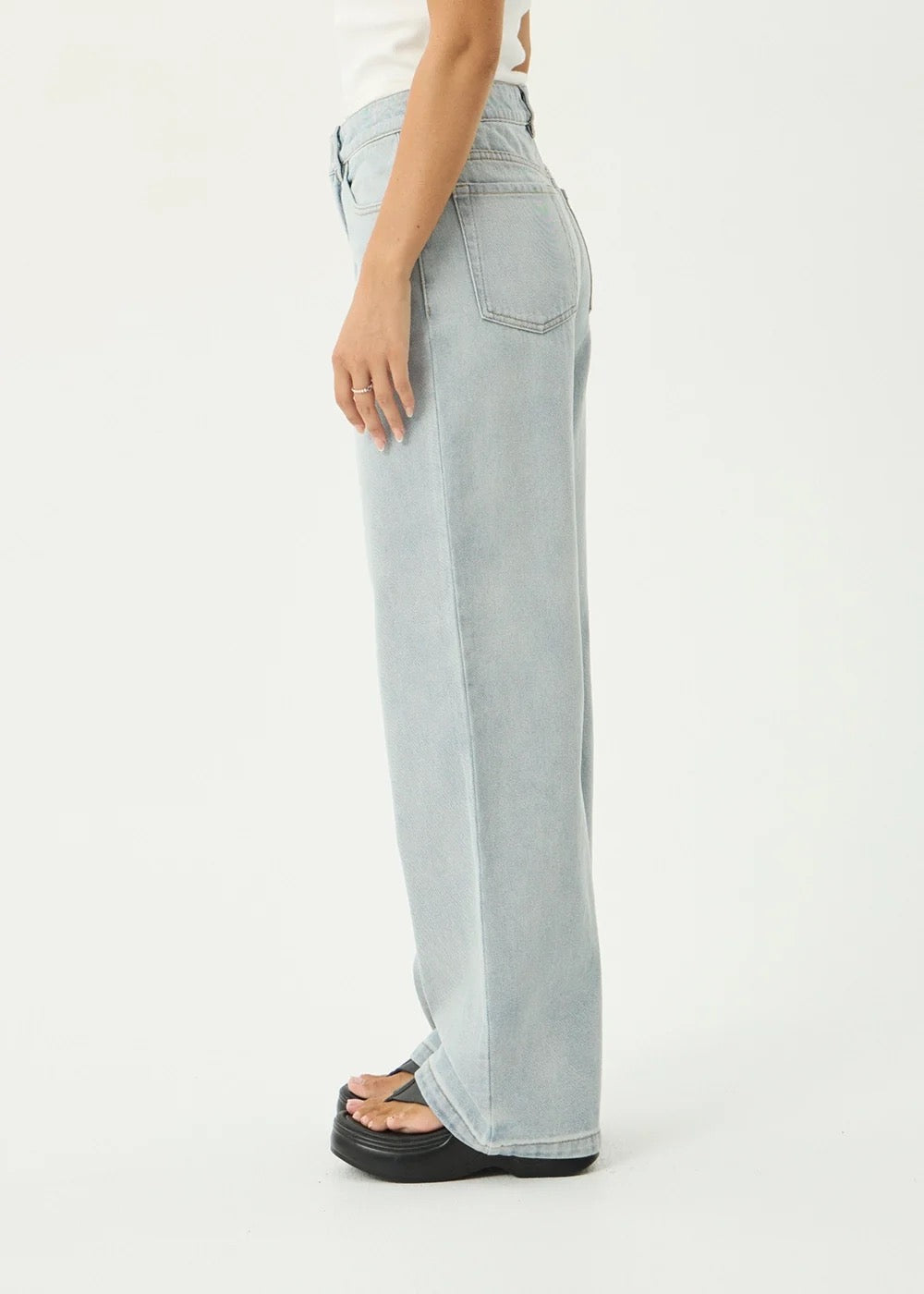 Afends Bella Denim Wide Leg Jean - Stone Blue