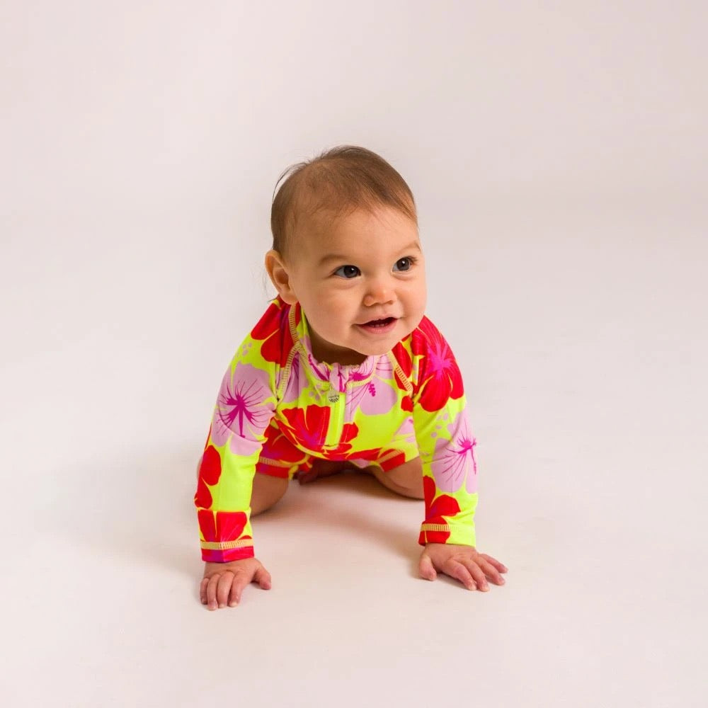 Nestling AquaLuxe Baby Shortie Swimsuit - Hibiscus