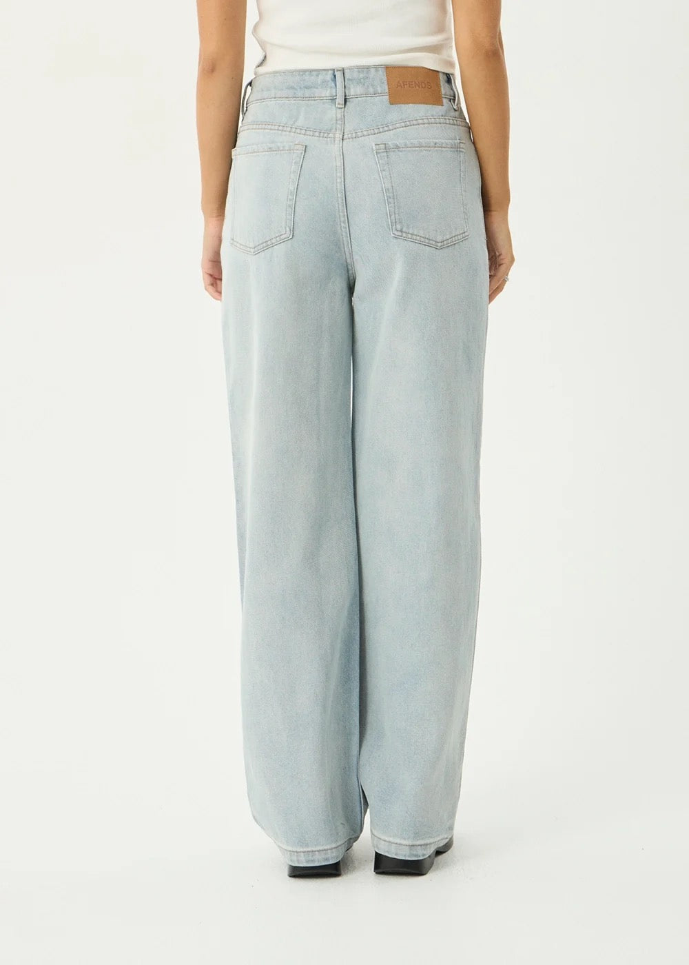 Afends Bella Denim Wide Leg Jean - Stone Blue
